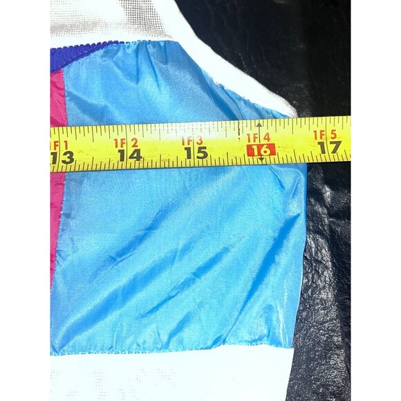 90s Adidas Trefoil Logo Mesh Tank Top White Color Block Retro Nylon Panels Small - Picture 8 of 10